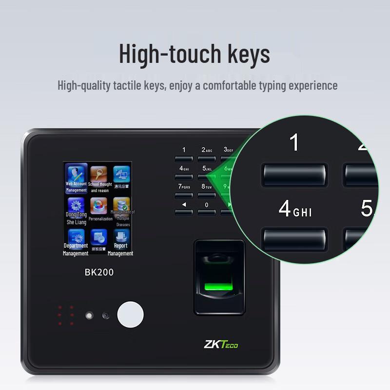 ZKTECO BK200 Biometric Time Attendance System CN plug (adapter included) Standard