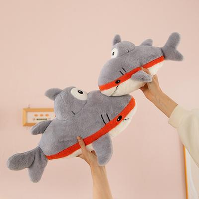 New Funny Red-lipped Shark Captain Doll Plush Toy Sleeping Rag Doll Pillow Children's Boy Gift
