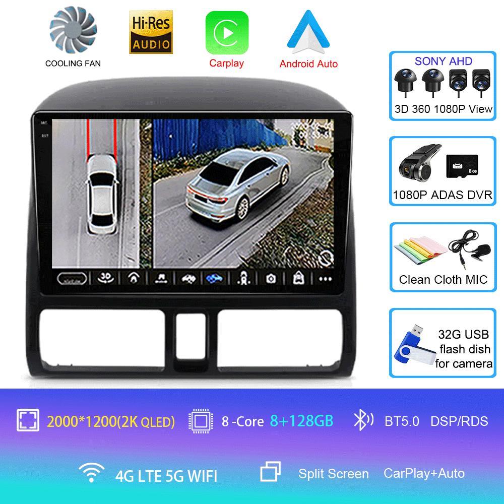 Android 14 Carplay Car Radio For Honda CRV CR-V 2001 - 2006 Multimedia Player GPS Navigation Head Unit 2din Stereo WIFI+4G