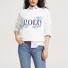 Polo Ralph Lauren Logo Floral Print Crew Neck Long Sleeve Casual Sweatshirt Women Sweatshirt White WMPOKNINFB20192-100