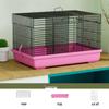 Large Hamster Cage 80 with High Tray & Running Wheel, Ideal for Golden Hamsters