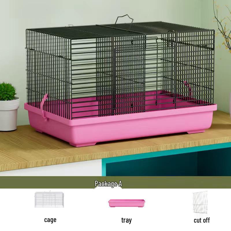 Large Hamster Cage 80 with High Tray & Running Wheel, Ideal for Golden Hamsters