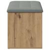 Panca Con Contenitore Rovere Artigianale 102X42X45Cm Legno Lamellare