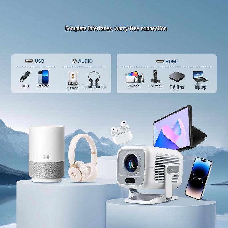 4K HD Portable Smart Projector X3 with Screen Mirroring and Android
