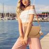 Beach Bags Straw Clutch Straw Shoulder Bag Women's'S Light Brown