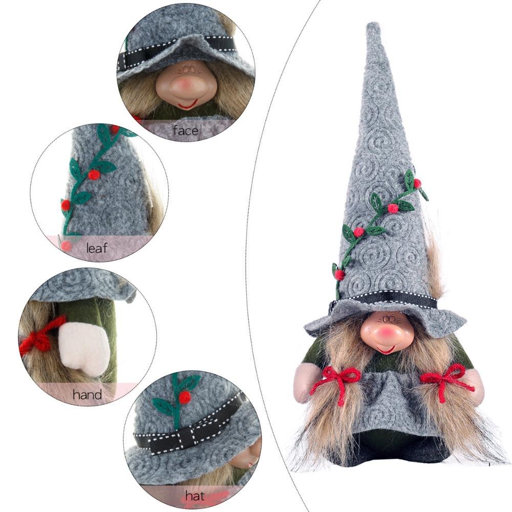 Creative Gnome Long Hat Witch Decorated Beautiful Forest Man Doll  Family Party