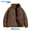 Jeanswest Men's Winter Letter Print Stand-Collar Padded Jacket