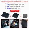 Center Console Organizer For New Tesla Model 3 Highland Model Y Launch Tray Armrest Storage Box Cup Holder Mats Trim Accessories