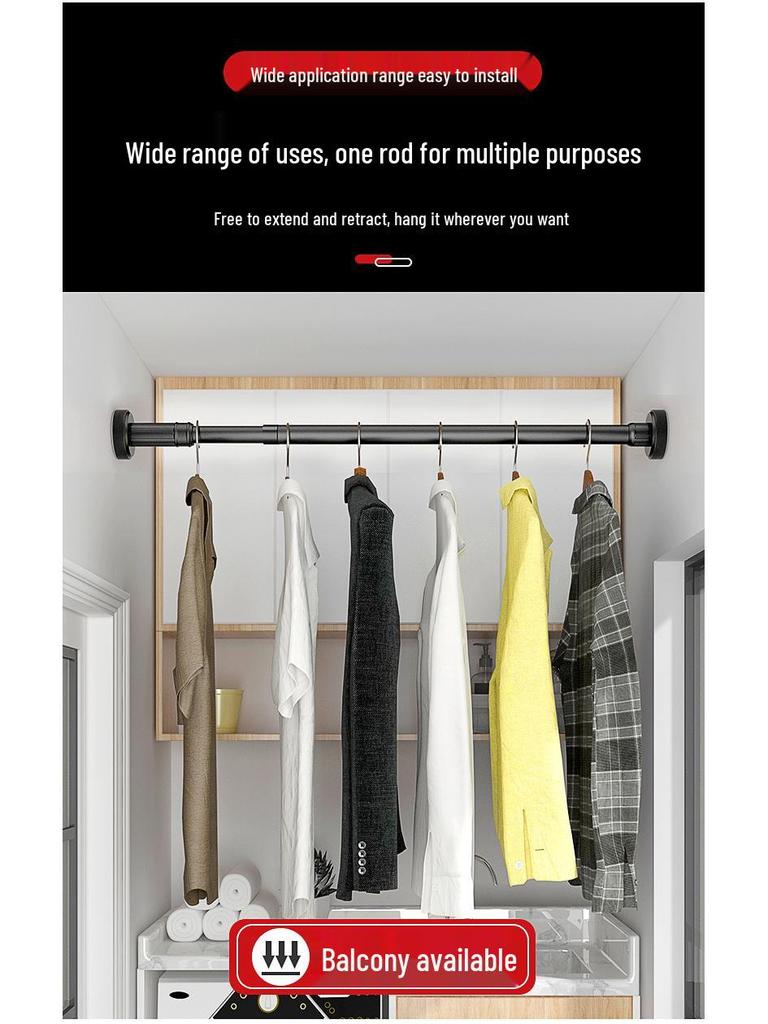 Teleskopische Edelstahl Kleider- & Duschvorhangstange