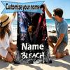 Custom Name Personalized BLEACH Print Beach Towel, for Trip Camping Beach Party Home Decor, Birthday Gift for Family & Friends
