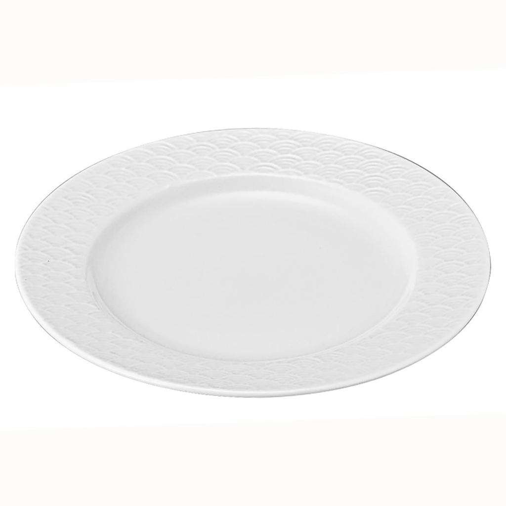 Yamaka Shoten POTTERY Medium Rimmed Salad Bread Serving Diameter 19cm X Depth Japanese Japanese Dishwasher and Microwave Mino Made In Seigaiha "ODA