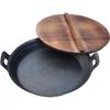 Traditional Cast Iron Skillet with Steel Lid