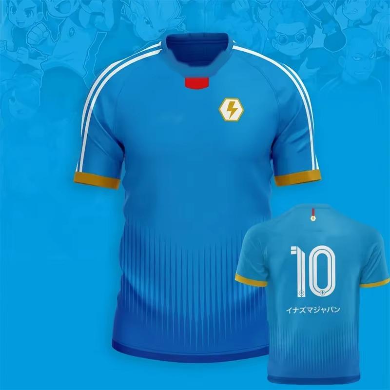 Japan Soccer Anime Jersey Inazuma Eleven Kaio 3D Print T-shirt Men Women Fashion Short Sleeve Tops Tees Mark Evens Tshirt Sports