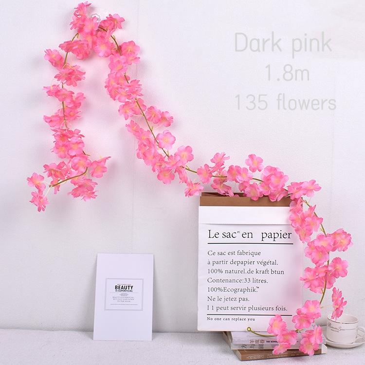 

1,8 м Искусственные Цветы Сакура Гирлянда Свадебная Арка Садовый Фон Декор для Домашней Вечеринки Шелковые Искусственные Растения Лоза