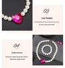Minimalist Heart-Shaped Jewelry Set: Earrings, Bracelet, Necklace for Weddings