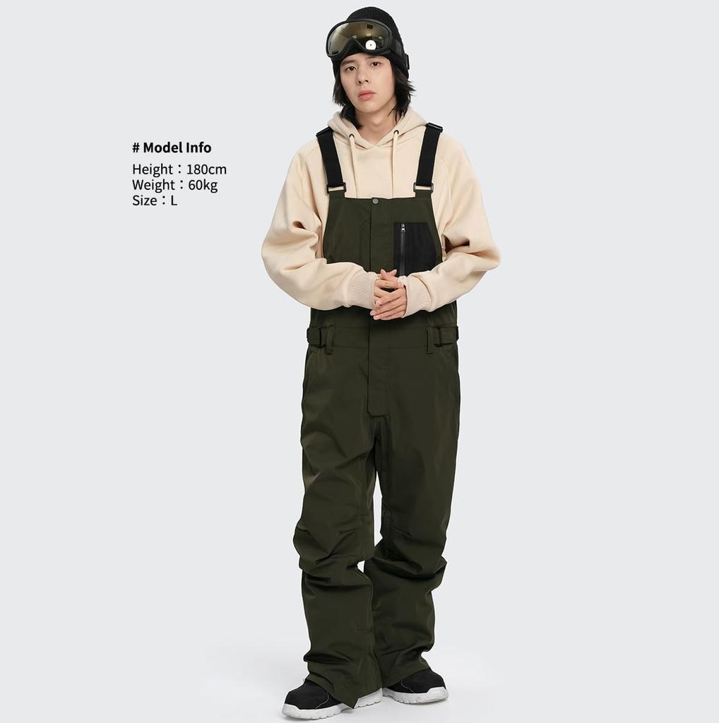 Acrais Hose Latzhose Erhältlich in 6 und XXL Herren Snowboard-/Skihose/Latzhose (Einzelexemplar) - Größen XS, S, M, L, XL, (AL-SP2207, AL-SP2207MDKK-BL)