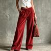 Women's Casual Loose Fit Wide Leg Pants Color Trousers for Everyday Wear