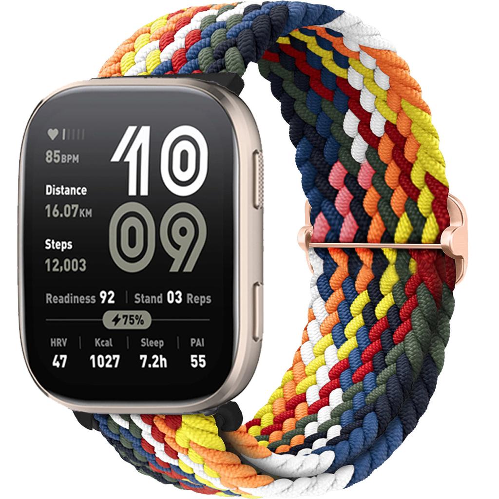 Braided Solo loop band For Amazfit bip 6/5/Balance/GTS/4/2e/Mini/3/GTR/4/2/3/Pro correa 20mm 22mm watch bracelet huawei gt Strap