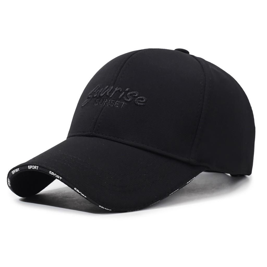 Unisex Baseball Cap Solid Color Letter Embroidery Duck Tongue Caps For Men Women Outdoor Sports Adjustable Sun Hat