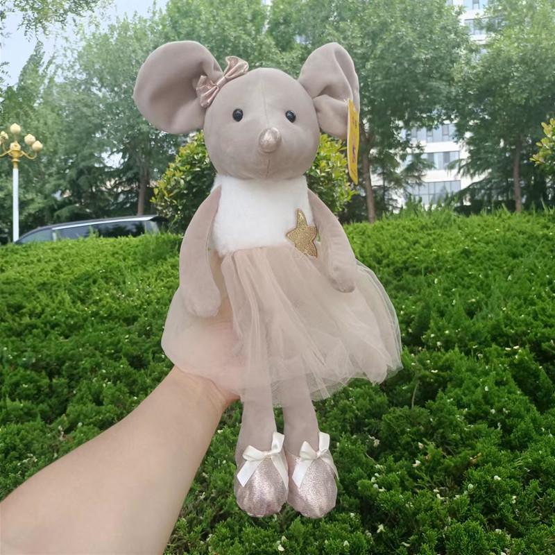 Adorable Pink Ballet Mouse Plush Doll - Zodiac Rat Gift for Girls & Claw Machine Prize