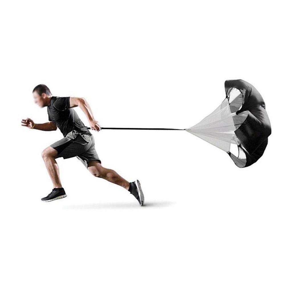 Training Resistance Parachute Power Umbrella Freeweight Running Strength Exercise Black