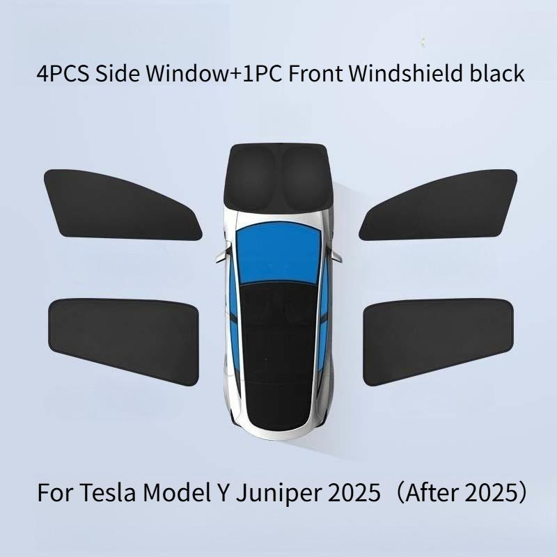 For Tesla Model Y Juniper 2025 Car Side Window Sun Shade Curtain Summer Sun Protection Sunshade Cover UV Car Privacy Curta
