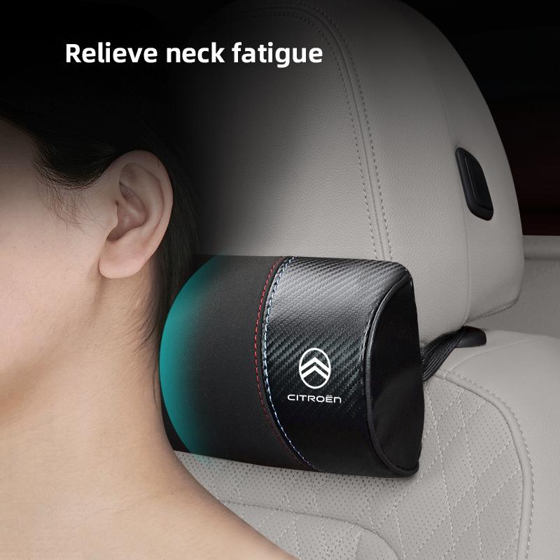 Car Seat Headrest Suede Neck Pillow Personalized Decorative Accessories For Citroen C5X e-C4 X e-C3 C4 C3 C5 Berlingo C1 C6 C2