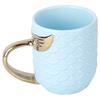 Creative Sky-Blue Pearl Gold Mermaid Tail Ceramic Coffee Mug Perfect for Hot Cold Drinks Birthday Wedding Gift Mermaid Mug