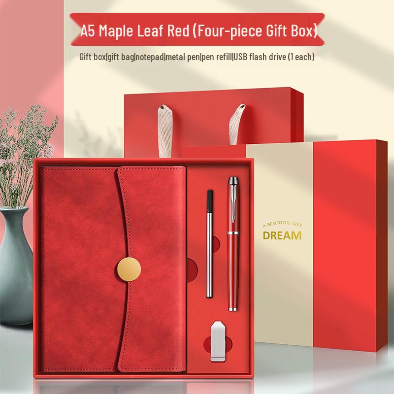 Conjunto de Presente Caderno A5 Dobrável em Três e Copo Térmico – Lembrança Corporativa Personalizada com Logotipo