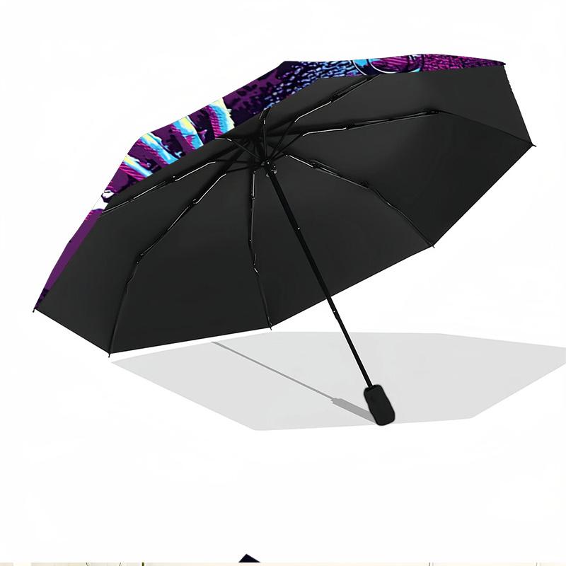 football club Print Automatic Open Close Umbrella, Portable Foldable Umbrella, for Outdoor Commute Camping Trip, Ideal Birthday Gift