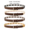Splicing Nylon Weaving Belt Bohemian Style Waist Band Trendy Pin Buckle Waistbands