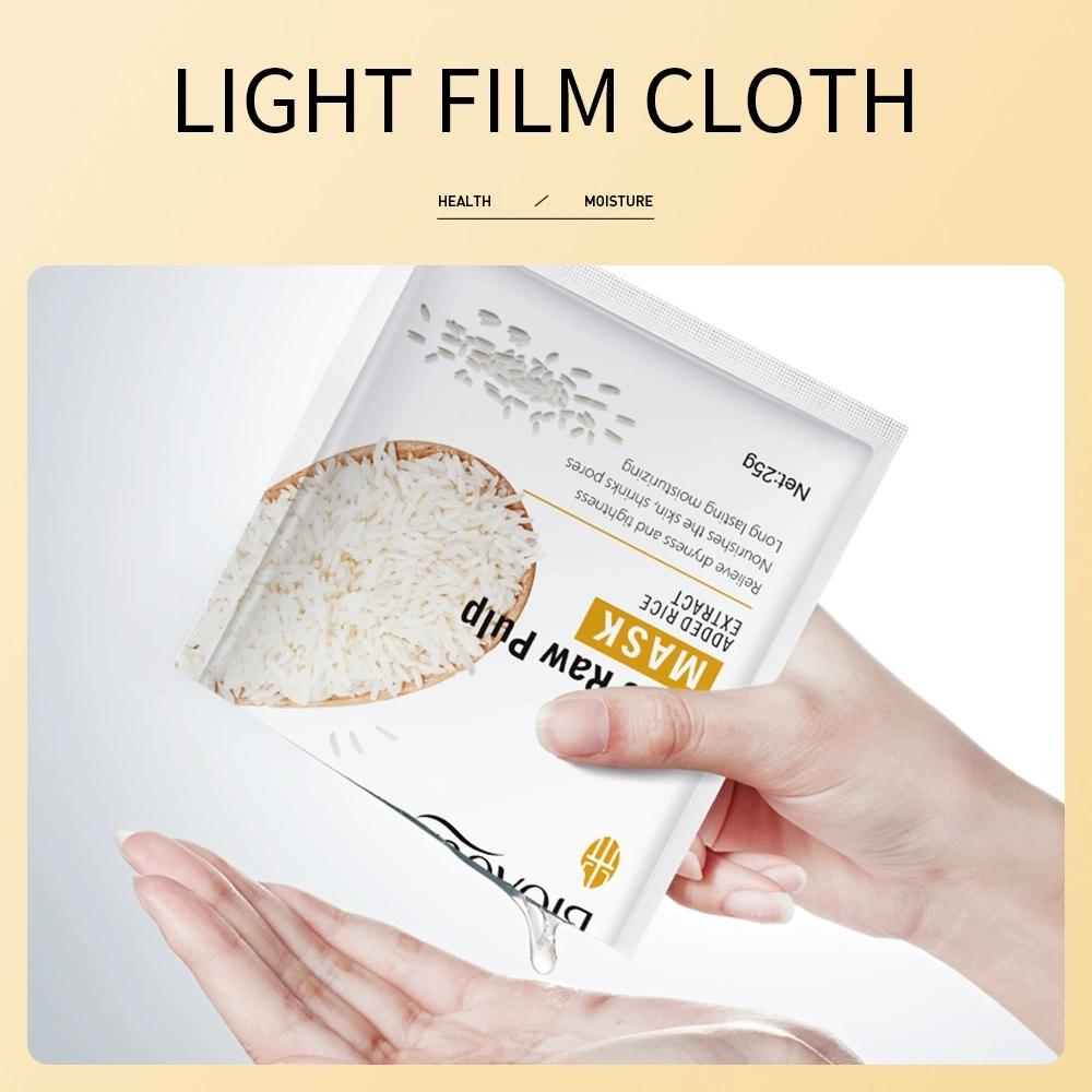 10pcs BIOAQUA Rice Raw Pulp Facial Masks Skincare Moisturizing Firming Hydrating Face Mask Sheets Mask Korean Skin Care