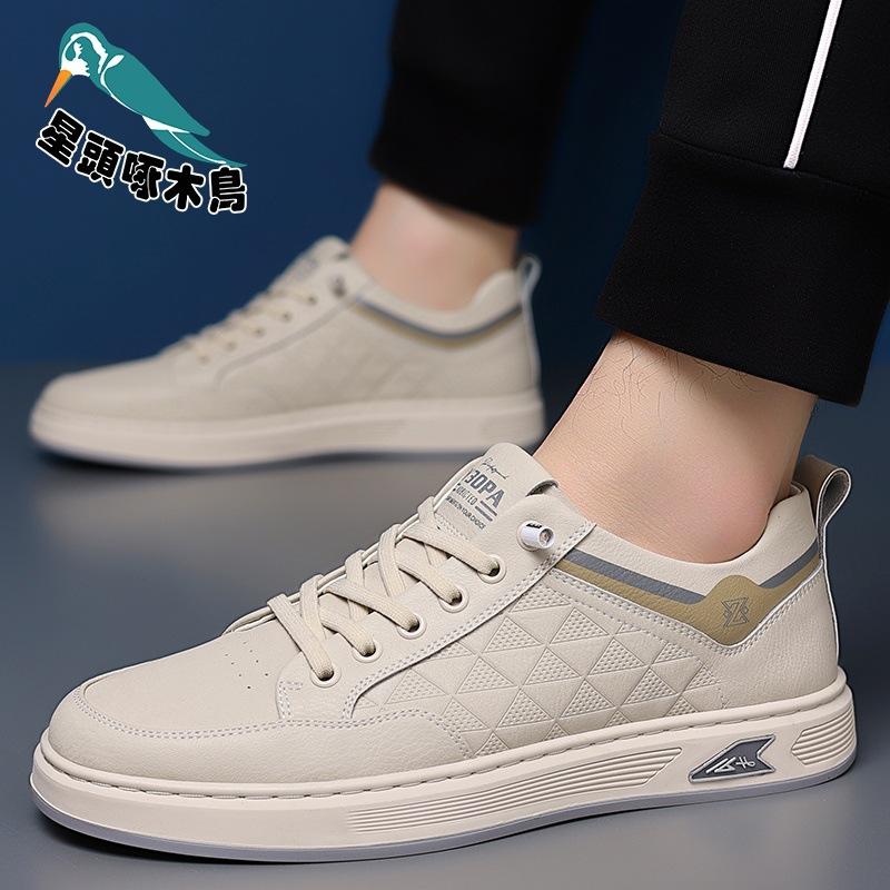 Spring trendy new men's shoes white shoes versatile soft soles men's trendy casual shoes shoes