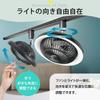 OHM Electric Fan-Equipped LED Rail Light for Lighting Ducts, Black, ORL-FL01-K 06-5024