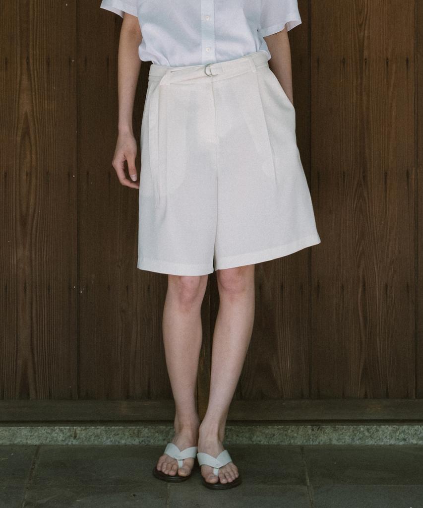 Siyajyu Sipt7155 Airy Summer Half Slacks_Cream
