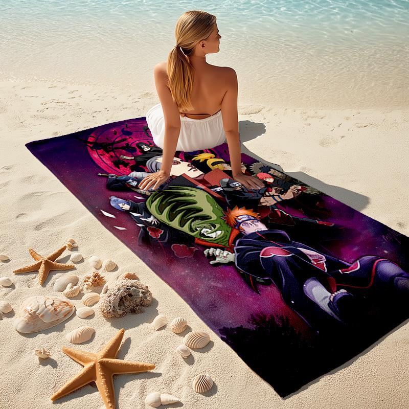 Japanese Anime Cartoon NARUTO Famous Uzumaki Naruto  Beach Towel Outdoor Camping Beach Towel for Vacation Swim Outdoor Pool Absorbent Bath Towel Y14