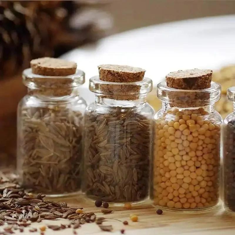 50/10Pcs Mini Clear Glass with Cork Transparent DIY Art Craft Message Bottle Empty Wishing Bottles Xmas Wedding Party Decoration