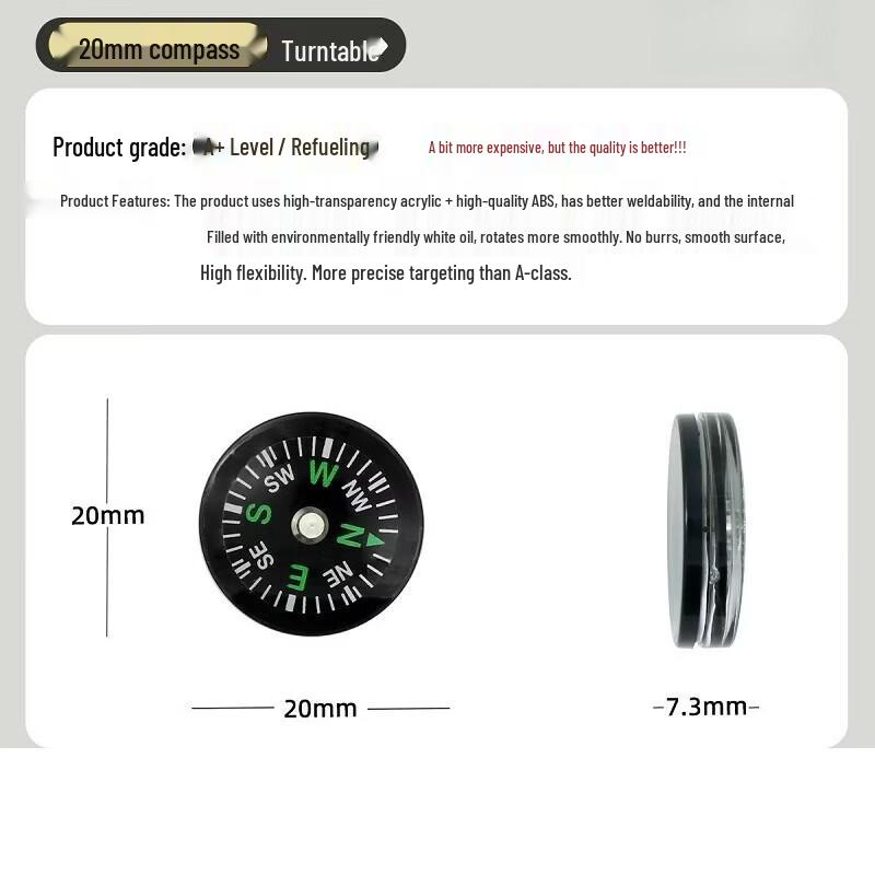 Qianyue Outdoor Plastic Compass (10-Pack)