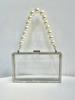 Transparent Acrylic Clutch: Small Square Box Crossbody Chain Bag for Evening Parties