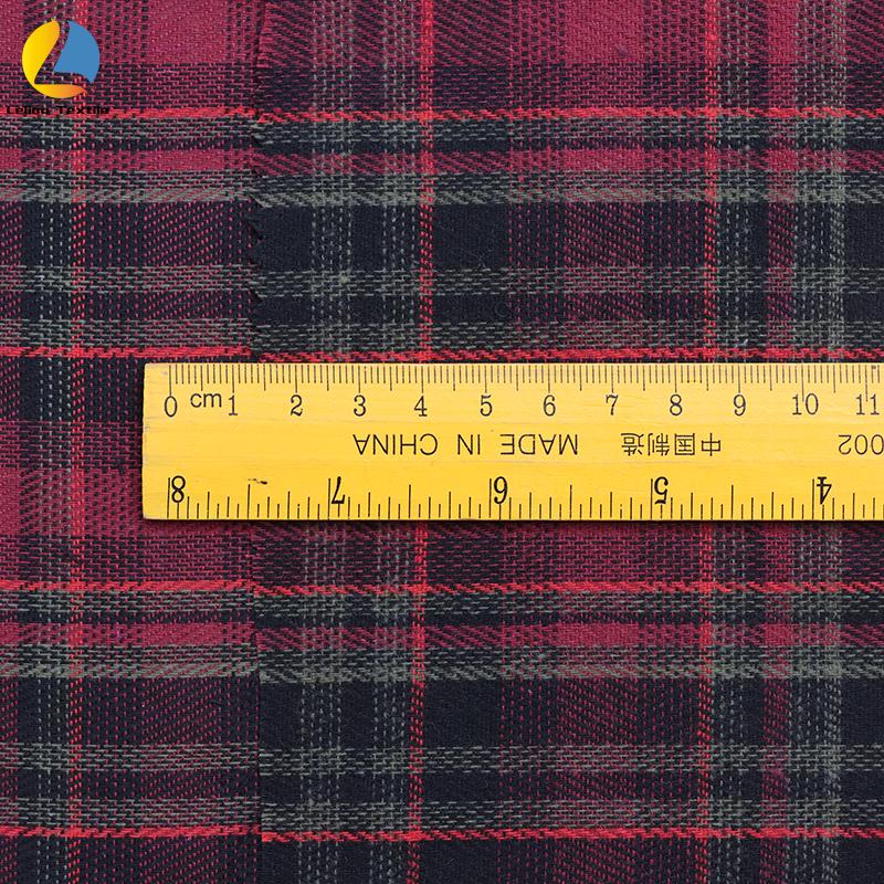 140GSM Cozy Soft American Vintage Flannel Fabric Yarn Dyed Fabric Tartan Brushed Twill Material for Shirts Scarves Decor