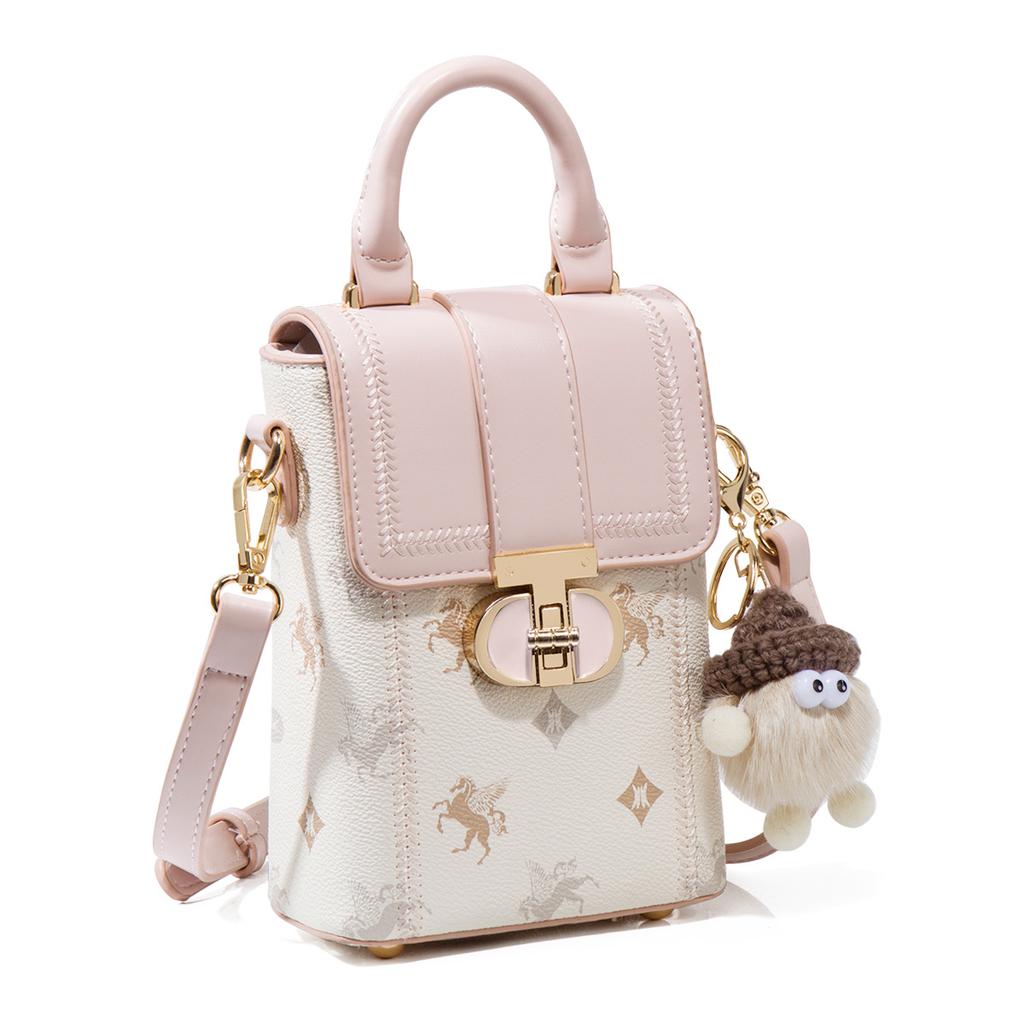 Mobile Phone Bag Pegasus Pink, Girlfriend Bag, Gift Bag, Women'S Bag, Handbag, Daily Commute