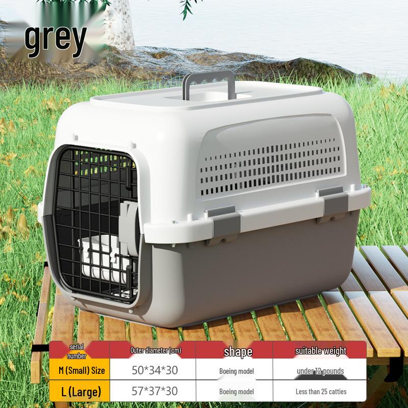 Portable Pet Carrier Cage for International Air Travel - Suitable for Cats and Small to Large Dogs