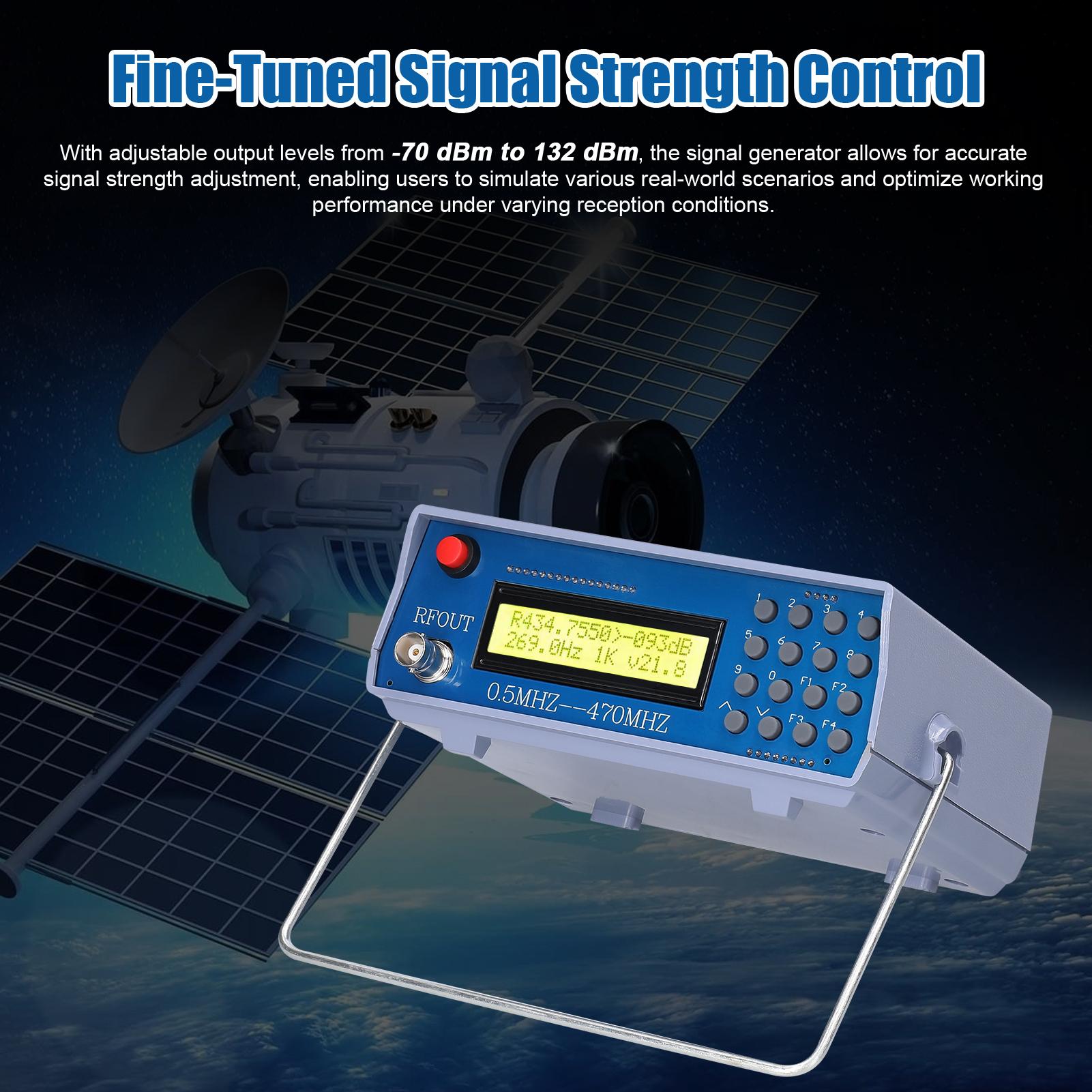 

0.5M 470M Radio Frequency Signal Source Generator Practical Debugging Instrument Tester for Frequency Modulation різнокольоровий