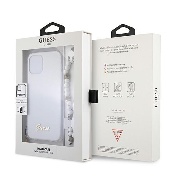 Guess Guhcp12Mkpswh Iphone 12/12 Pro 6,1 Transparent Hardcase White Pearl