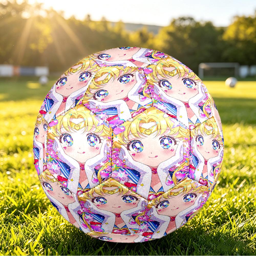 Sailor Moon Size 5 Soccer Ball, Durable Standard Football For Training Match Outdoor Sports