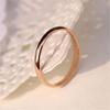 Fine Glossy Titanium Steel Simple Ring Wedding Jewelry Round Valentine's Day Lover Gift