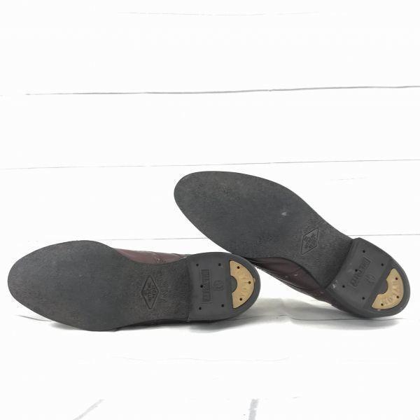 Pre-90er Vintage / ISECD Stahlkappe Leder Wingtip Sicherheitsschuhe Burgunder /9EE / 27.0cm/ Bilt-Rite Sohle(GEBRAUCHT)