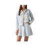 Levis Einfarbiges Hemd mit Kragen Einreihig Langärmlig Jeansjacke Damenjacken 29945-0214