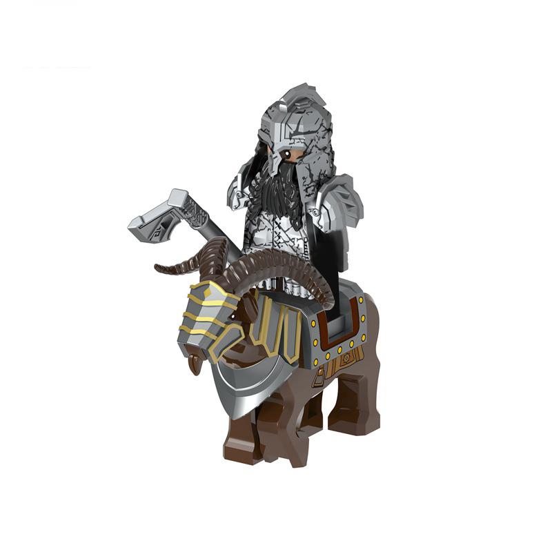 Das Wildschwein Ziegenmontur Tiere Filmmonster Zwergenkrieger Eisener Fuß Däne Anführer der Zwerge Bausteine Spielzeug Für Kinder