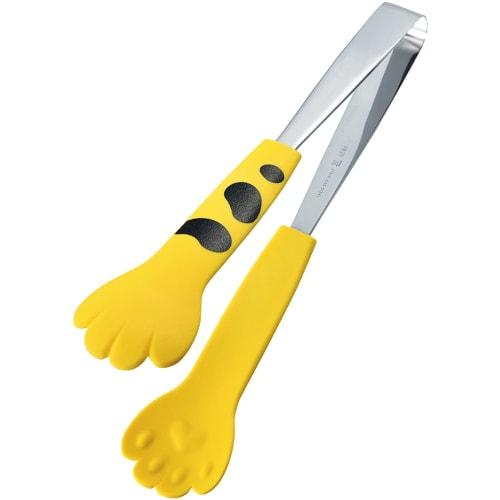 Tanabe Metalwork Big Cat Tongs, Yellow Egg, 2525, Approx. 5 x 24 cm